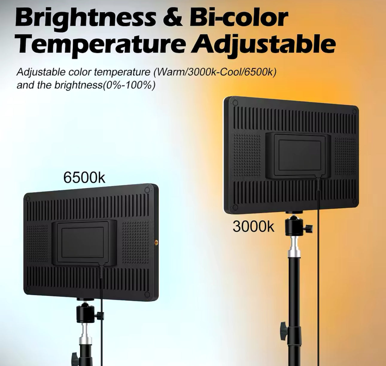 KS LED Studio Light w/ Tripod Photography Selfie Light Photo Studio Lamp