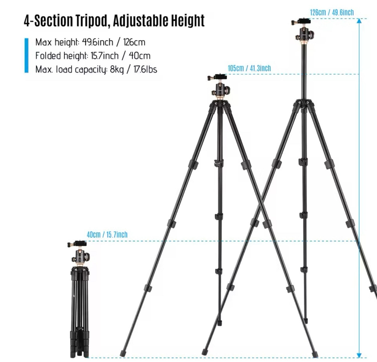 KS DSLR Tripod with Panoramic Ballhead - Canon Nikon Sony DSLR Camera