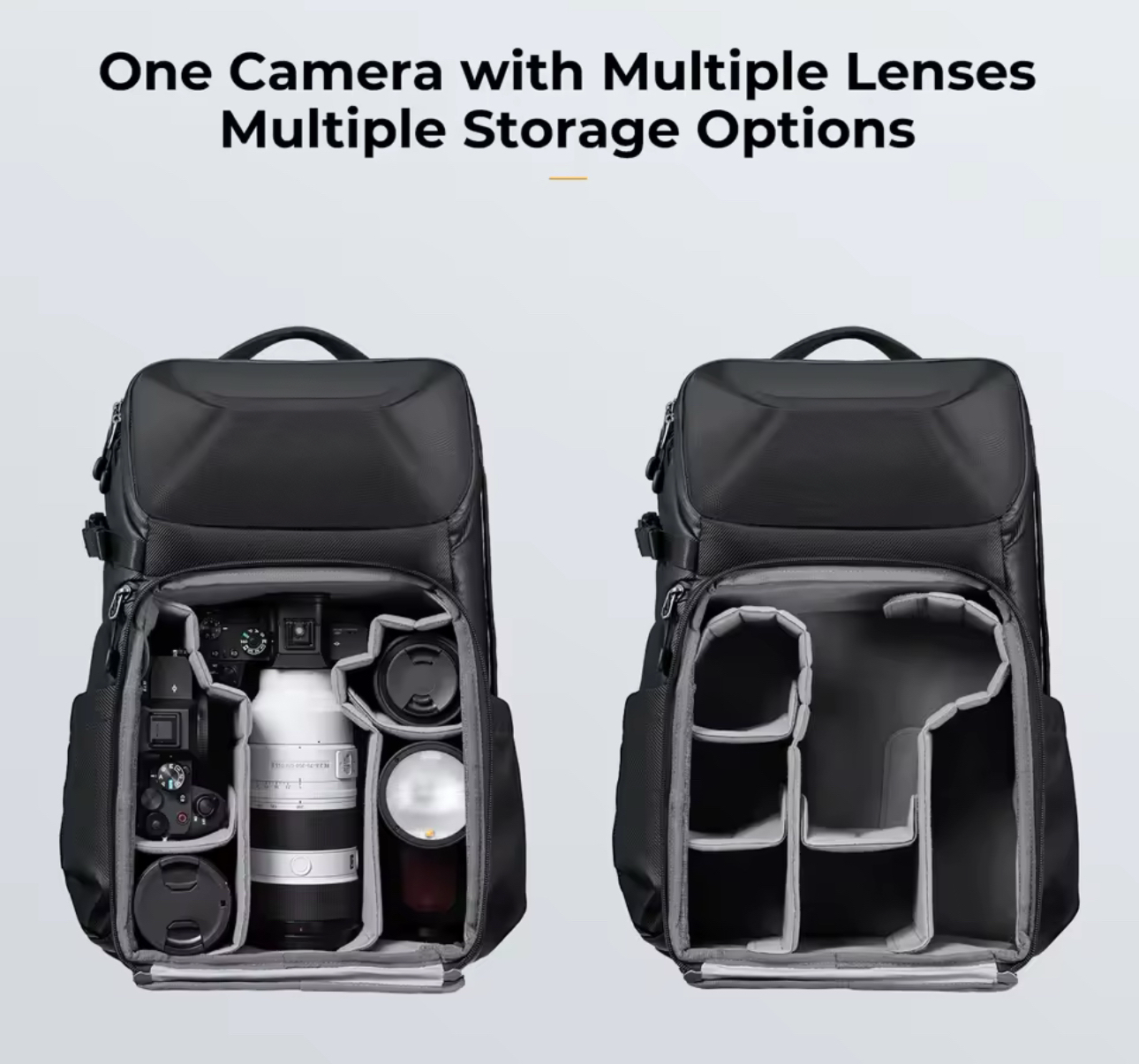 KS 20L Large Capacity Camera Backpack Outdoor Travel Waterproof Travel Photography Bag Can Carry A tripod With Rain Cover