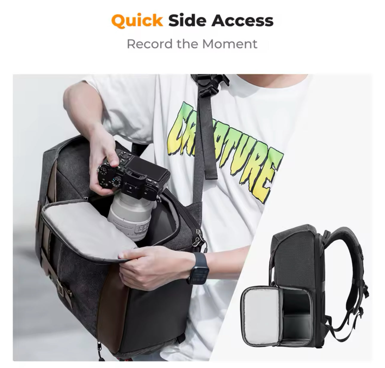 KS 20L Camera Backpack Waterproof Outdoor Travel Professional Photography Bag For Sony Canon DSLR Camera Carry Tripod