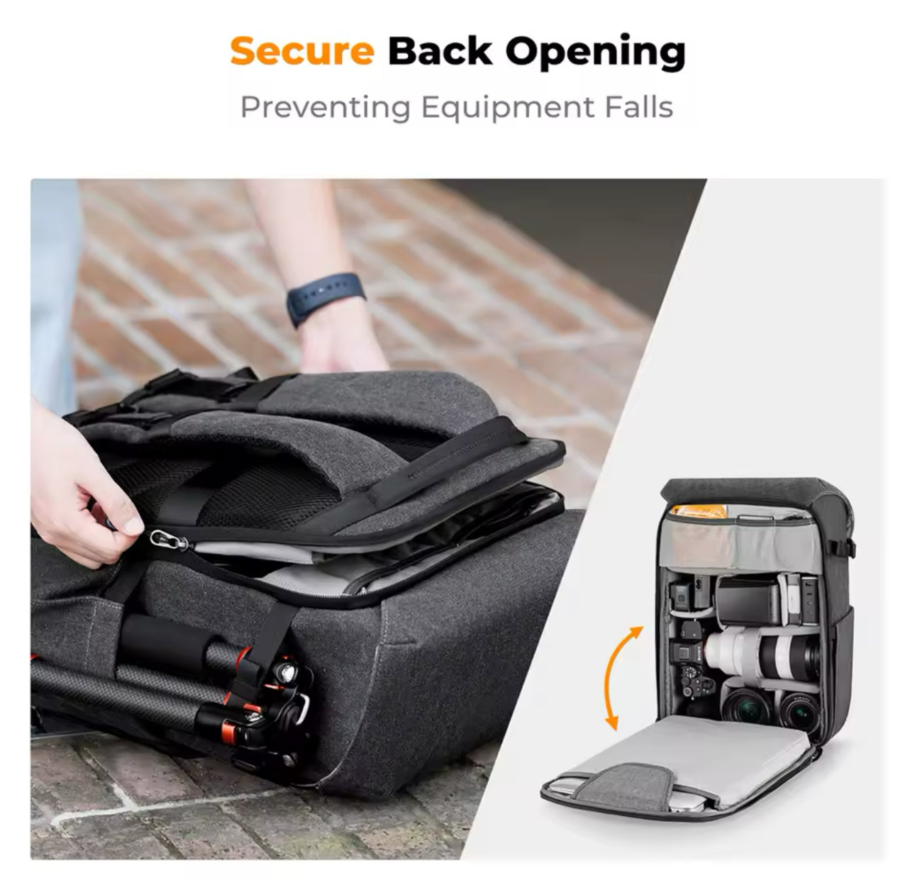 KS 20L Camera Backpack Waterproof Outdoor Travel Professional Photography Bag For Sony Canon DSLR Camera Carry Tripod