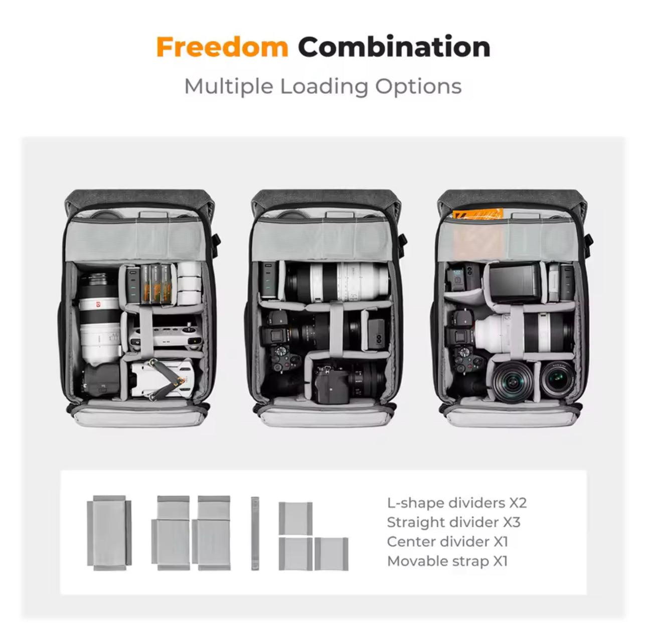 KS 20L Camera Backpack Waterproof Outdoor Travel Professional Photography Bag For Sony Canon DSLR Camera Carry Tripod