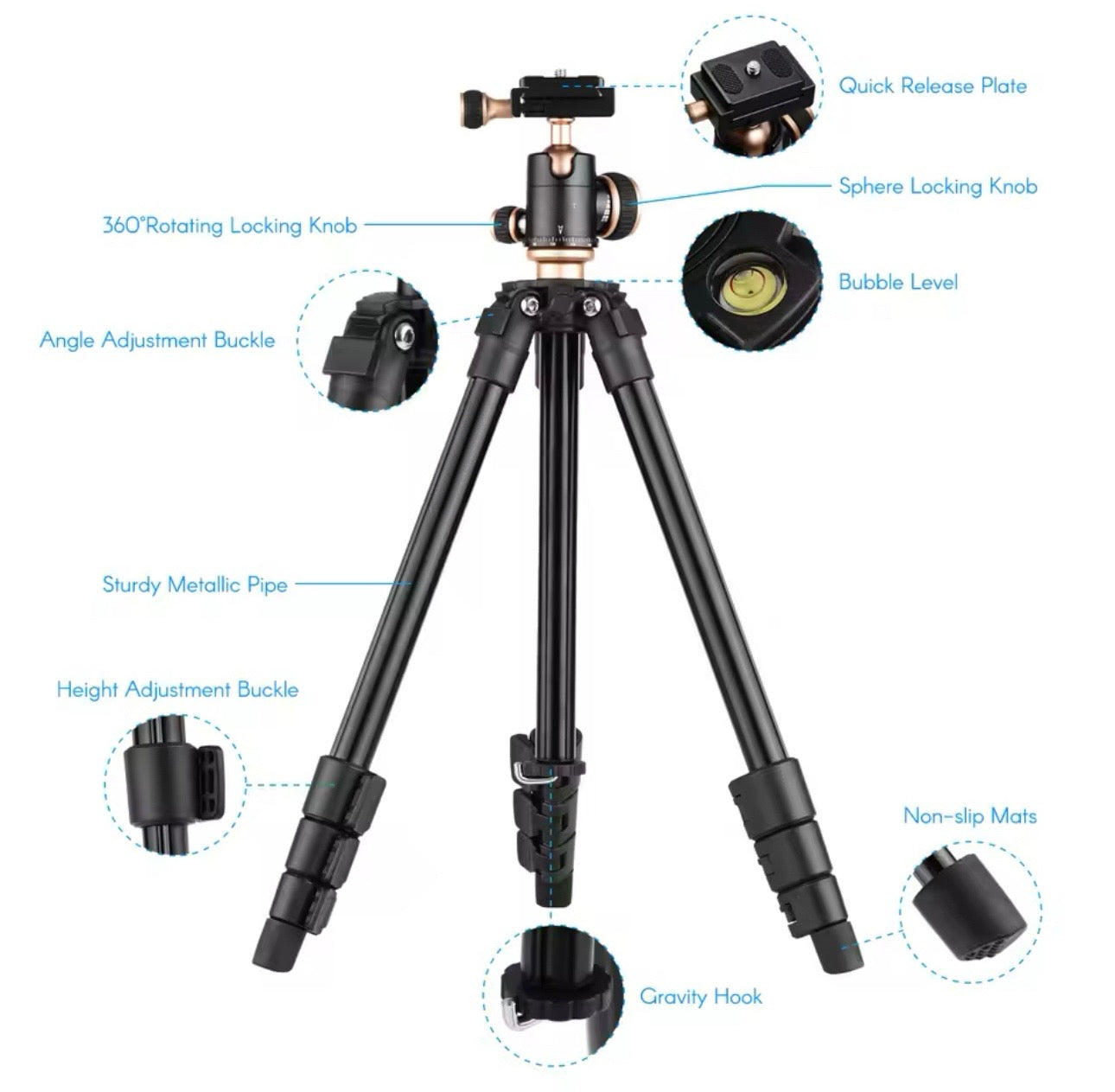 KS DSLR Tripod with Panoramic Ballhead - Canon Nikon Sony DSLR Camera